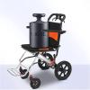 ZONABSQQ Lightweight Aluminum Alloy Wheelchair, Foldable Travel Wheelchair with Hand Brakes, Walker Chair for Seniors view 3