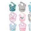TOYANDONA 3-Piece Waterproof Baby Bib Set with Cartoon Designs, Little Octopus and Little Whale view 3