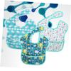 TOYANDONA 3-Piece Waterproof Baby Bib Set with Cartoon Designs, Little Octopus and Little Whale view 4