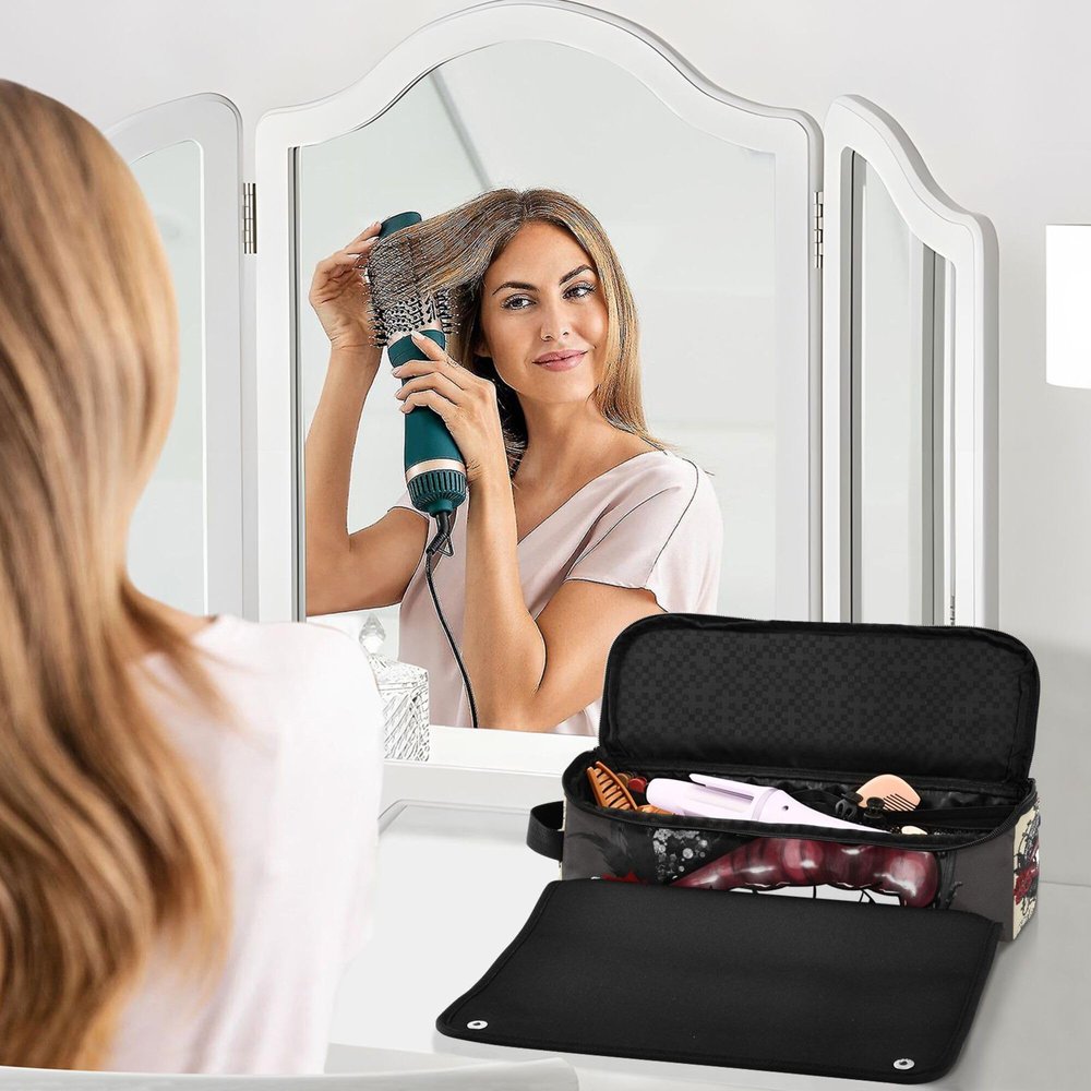 Hair Tools Travel Bag for Women with Removable Heat-Resistant Mat