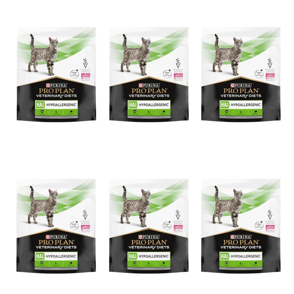 PURINA PRO PLAN Veterinary Diets HA Hypoallergenic | 6 x 325 g | Complete Dietetic Food for Kittens and Adult Cats | To Reduce Nutrient Intolerances