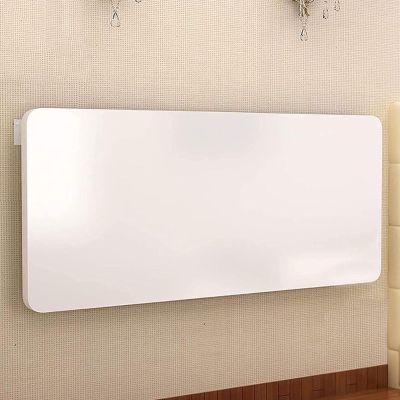 Folding Laundry Table, Wall-Mounted Painted Wood Drop-Leaf Table, 35 x 20 in