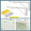 Folding Laundry Table, Wall-Mounted Painted Wood Drop-Leaf Table, 35 x 20 in view 3