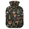 Hot Water Bottle with Cover, Mushroom Daisy Pattern, 2 L view 1