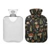 Hot Water Bottle with Cover, Mushroom Daisy Pattern, 2 L view 2