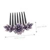 MUSISALY Rhinestone Flower Hair Combs, 2-Piece Purple Alloy Bridal Hair Accessories view 3