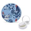 Empty Air Cushion Puff Case, Portable Makeup Compact with Blue Chicken Print view 1