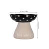 Kisangel Elevated Ceramic Cat Bowl, Mushroom-Shaped, Stable and Shallow view 2