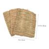 TOGEVAL 3-Piece Handwoven Grass Rabbit House and Soft Grass Mat for Small Animals view 2