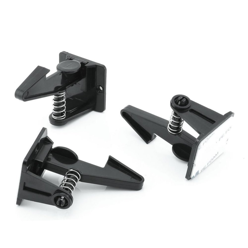 12 Pairs Childproof Locks for Drawers and Cabinets, Black