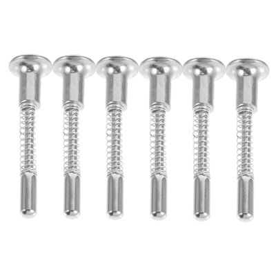Baby Crib Spring Bolts, 6-Pack, Silver Iron Latches