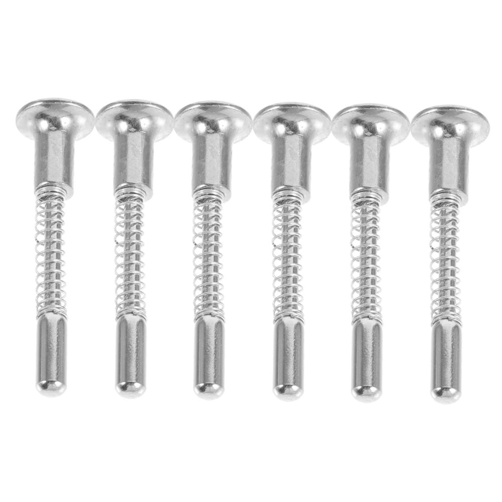 Baby Crib Spring Bolts, 6-Pack, Silver Iron Latches