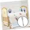Baby Crib Spring Bolts, 6-Pack, Silver Iron Latches view 4