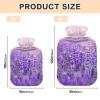 1L Hot Water Bottle with Cover, Lavender Flower, Leakproof view 3