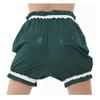 YGZHANYUANOKU Unisex Diaper Shorts, Patchwork Wetlook PVC Leather, Elastic Waist, Loose Dancewear, Fetish Sissy Lingerie, Black, M view 2