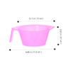 Healeved 6-Piece Colorful ABS Hair Dye Bowls with Measurement Scale and Triangular Base, Random Colors view 4