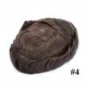 Men’s Human Hair Toupee with French Lace and PU Base, 6 in, 30 mm Wave view 2