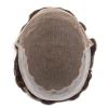 Men’s Human Hair Toupee with French Lace and PU Base, 6 in, 30 mm Wave view 4