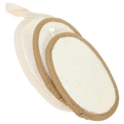Beige Luffa Exfoliating Sponge with Polyester
