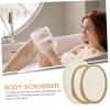 Beige Luffa Exfoliating Sponge with Polyester view 3