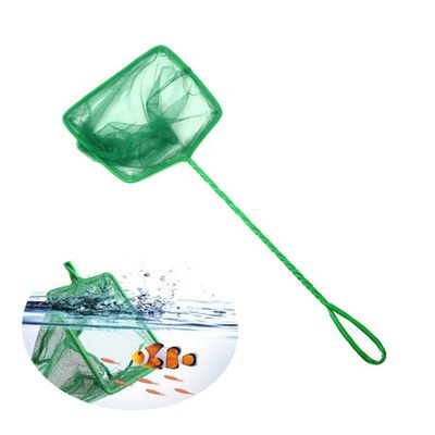 BESPORTBLE Aquarium Fish Net with Long Handle, Green, Iron, Square