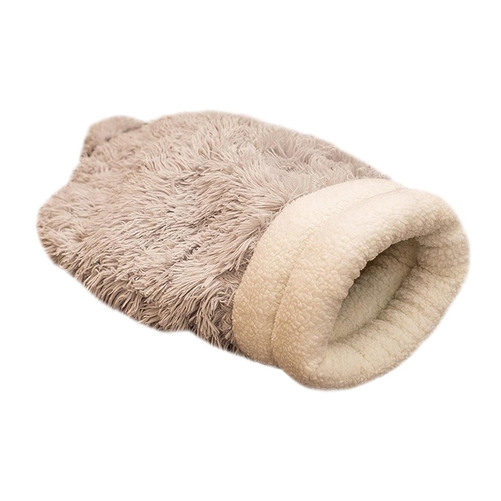 Foldable Soft Semi-Enclosed Plush Cat Sleeping Bag
