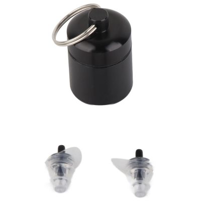 Noise-Reducing Earplugs, Transparent Soft Silicone Earplugs for Concerts, Drummers, Parties, 27 dB Noise Reduction, Comfortable to Wear, with Good (BLACK)