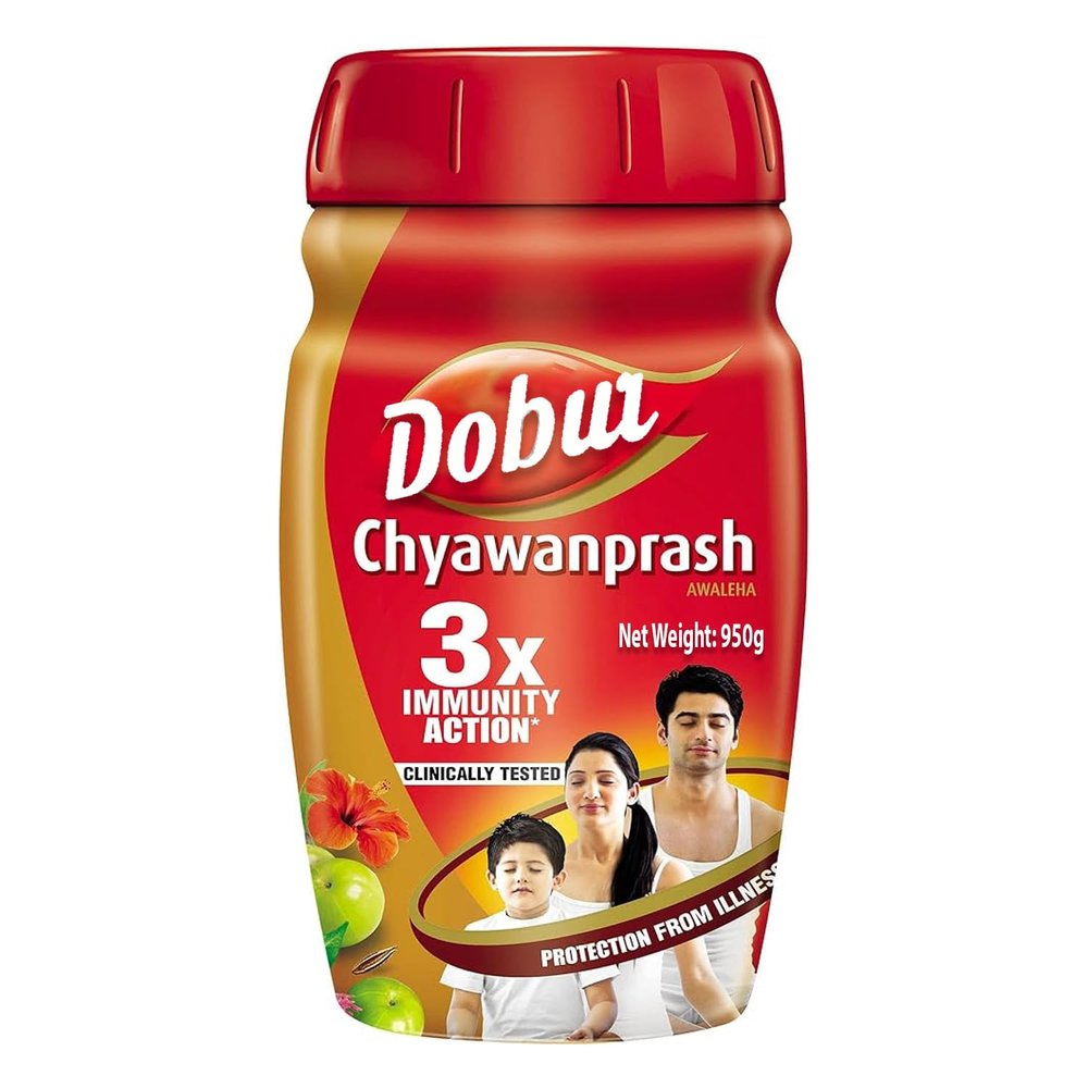 Chyawanprash 3x Immunity Action – Double Immunity, 500 g | Natural Amla, Honey, Ghee and Herbs for Strong Defenses (950 GRAMS)