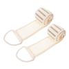 Linen Exfoliating Bath Glove Sponge, 2-Pack, Beige, Long Format view 1