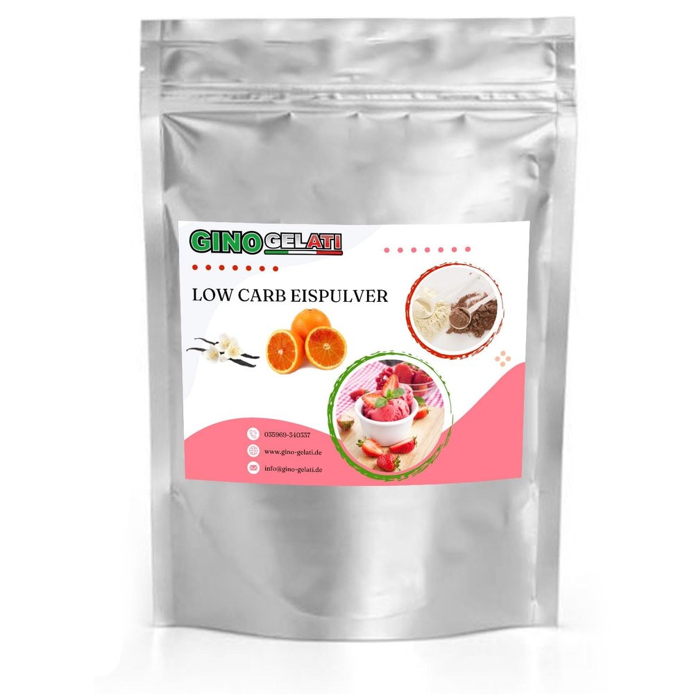 Gino Gelati Vanilla Low-Carb Ice Cream Powder, Vegan, Sugar-Free & Lactose-Free – Vanilla Blood Orange, 333 g