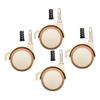 IMIKEYA 4-Piece Swivel Casters with Brakes, Quiet PU Stem Casters, Easy Installation for Cribs and Bookshelves view 1