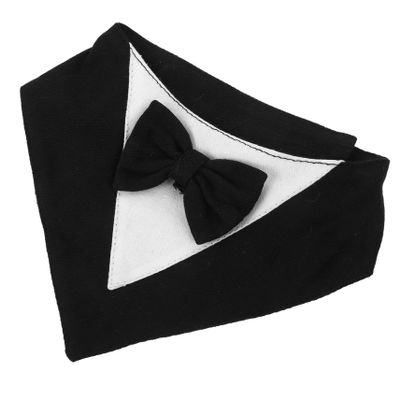 Happyyami Black Polyester Dog Bandana, Durable, Quick-Drying, Washable