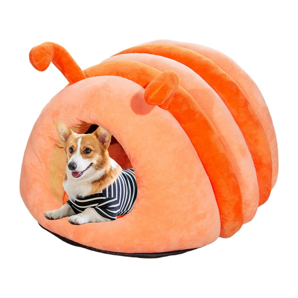 Winter Dog Bed, Semi-Covered Pet Bed for Small to Medium Pets