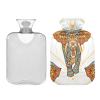 Hot Water Bottle with Cover, Indian Elephant Moon, 1 L, Leakproof view 2