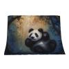 BWWHCCTI Flannel Blanket with Panda Print, 127 x 101.6 cm, Cute, Small and Warm Throw for Bed, Couch, Sofa and Office view 3