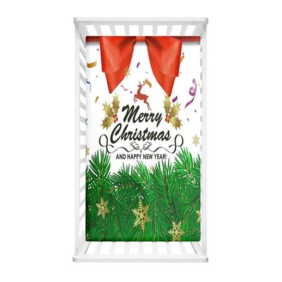 Morbuy Christmas Fitted Sheet for Baby and Toddler Mattresses, Soft and Breathable, 63 x 31.5 in, Merry Christmas