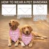 arricraft Pet Dog Bandana Pink Triangle Cotton view 4