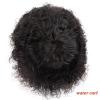 Men's Afro-Curly Human Hair Toupee with Fine Mono and NPU Base view 2