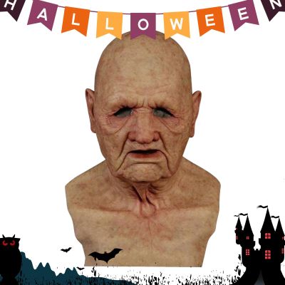 Old Man Face Cover | Realistic Latex Halloween Costume Mask