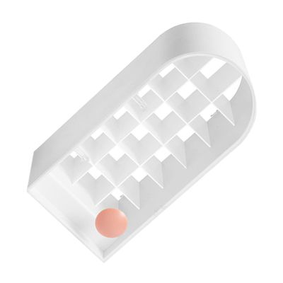 Lipstick Storage Box with 18 Compartments and Lid, White