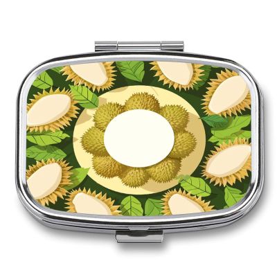 Cute Durian-Pattern Portable Travel Pill Organizer