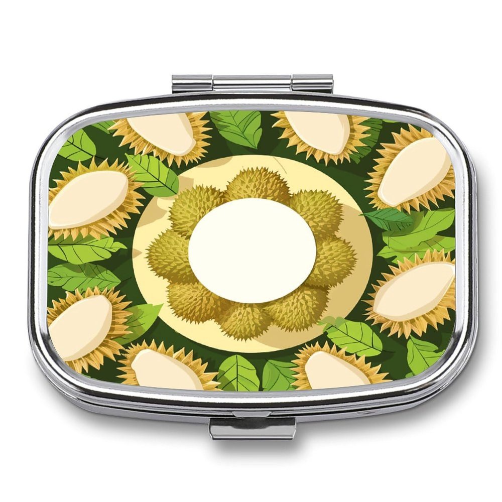 Cute Durian-Pattern Portable Travel Pill Organizer