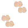 SEWOART 4 Pairs Invisible Toe Socks with Silicone Sole, Skin-Tone view 1
