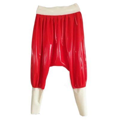 GAYLOP Women's/Men's Latex Hip Pants, Rubber Fetish Leggings, Handmade Fashion Pants - Solid Black - Women's M