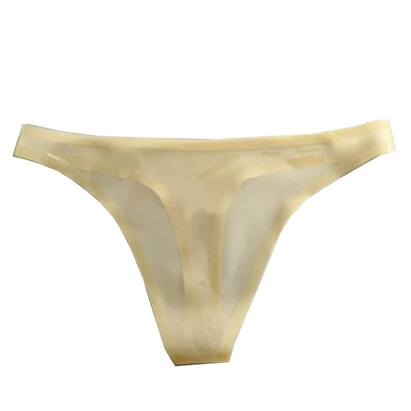 GAYLOP Sexy Latex Rubber Women's Thong, Handmade, Transparent, XL