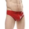 GAYLOP Latex Men's Shorts Rubber Fetish Thong Briefs Handmade Underwear - Orange - XS view 1