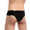 GAYLOP Latex Men's Shorts Rubber Fetish Thong Briefs Handmade Underwear - Orange - XS view 4