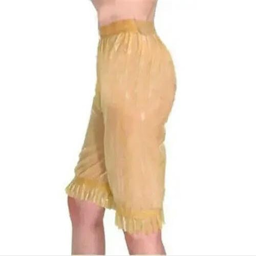 100% Latex Rubber Sexy Transparent Tube Pants Costume, 0.4 mm, Yellow, M