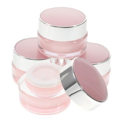Baluue 4-Pack 5 g Airless Acrylic Cream Jars, Airtight Travel Containers, Space-Saving Portable Lotion Bottles