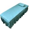 Chickwin Massage Table Sheet with Face Hole and Hem, Cotton Beauty Bed Cover, Elastic Fitted Sheet, Soft Massage Bed Sheet for Spa and Beauty Salons, 60 x 180 cm, Turquoise view 1
